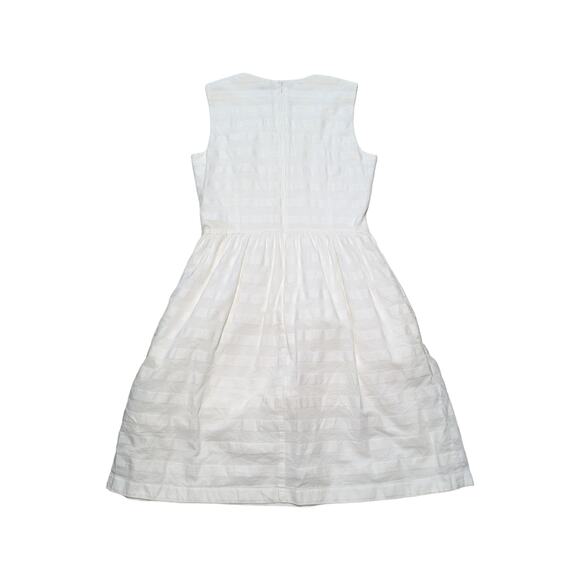 GAP Stripe Dobby Fit and Flare Dress White Sheer Striped Womens 4 Sundress Cream - Picture 3 of 4